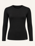 Vondcore Base Long-Sleeve Layer in black, main view showing round neck, long sleeves and close fit.